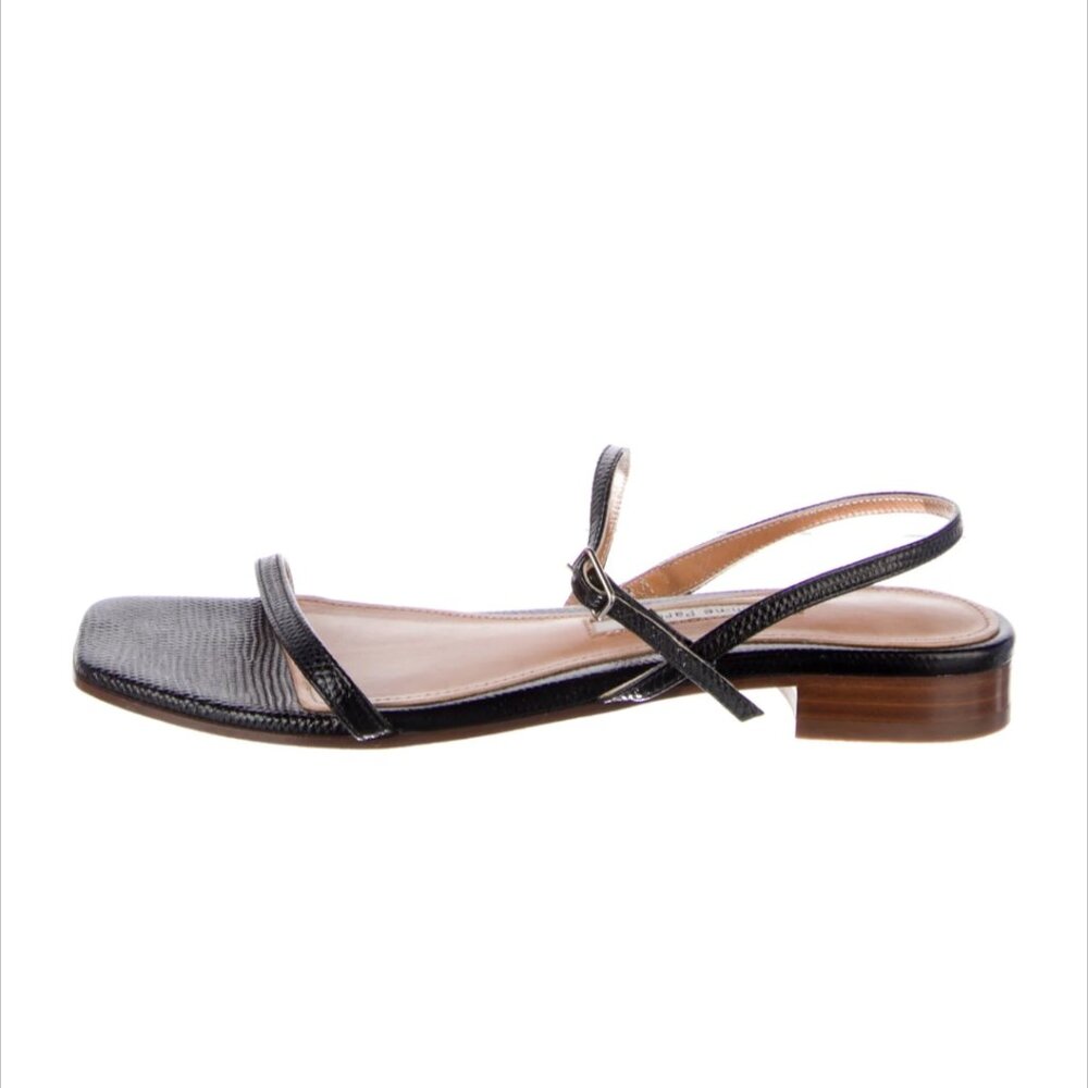 Emme Parsons Hope Sandals in Black Lizard Sz 38 (8)